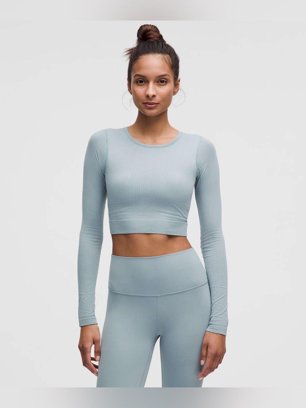 Lululemon Ebb to Street Long Sleeve Shirt size 4 Chambray CHBY